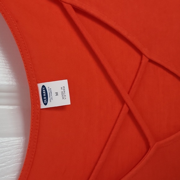 Old Navy Orange Flowy Tank Top Medium - Picture 2 of 6